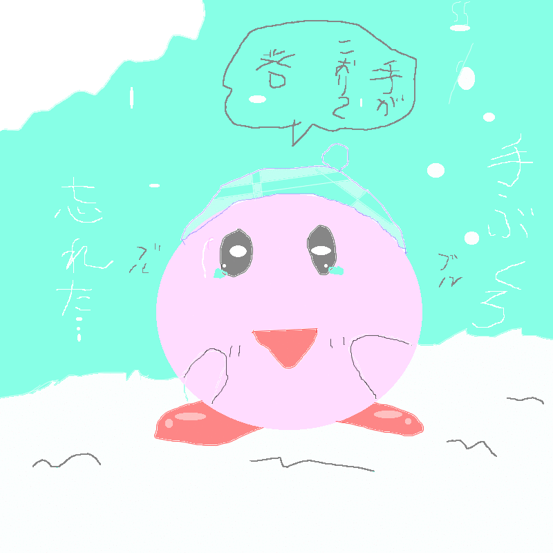 手がこおりつきそう・・・